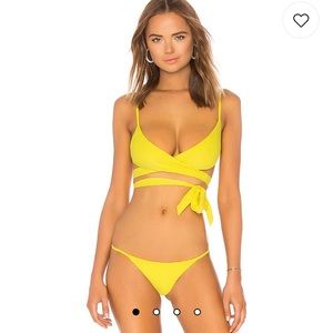 Lovers and Friends Yellow Bikini set 

Tied Up Top in Yellow
